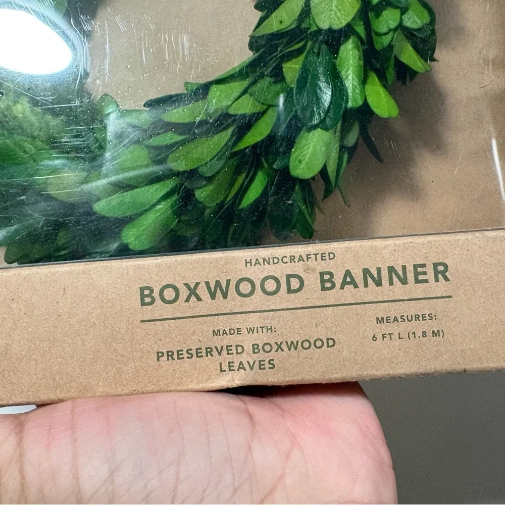 Holiday Boxwood “JOY” Banner garland - Smith & Hawken